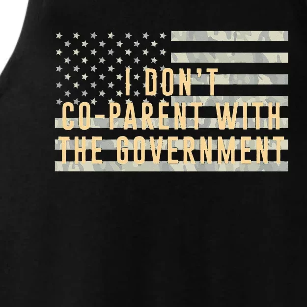 I Don’t Coparent With The Government American Flag Ladies Tri-Blend Wicking Tank