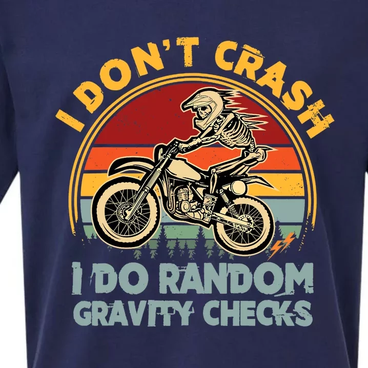 I Don't Crash I Do Random Gravity Checks Dirt Bike Sueded Cloud Jersey T-Shirt