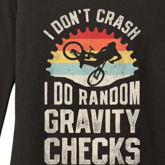 I Dont Crash I Do Random Gravity Checks Mountain Biking Womens CVC Long Sleeve Shirt