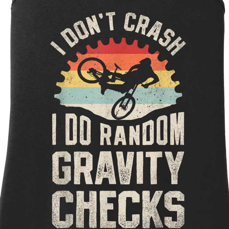 I Dont Crash I Do Random Gravity Checks Mountain Biking Ladies Essential Tank