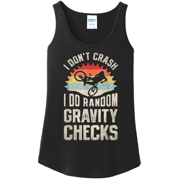 I Dont Crash I Do Random Gravity Checks Mountain Biking Ladies Essential Tank