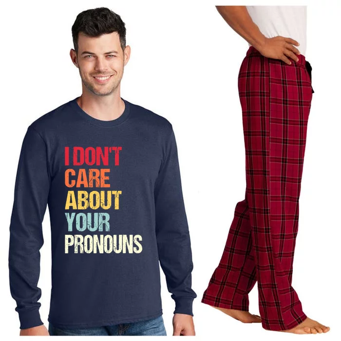 I Don't Care About Your Pronouns Anti Pronoun Long Sleeve Pajama Set