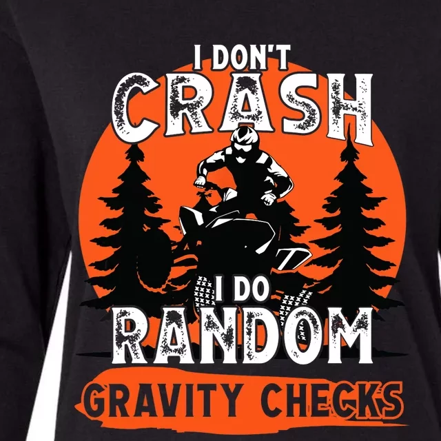 I Dont Crash Random Gravity Checks Quad Racing ATV Womens Cotton Relaxed Long Sleeve T-Shirt