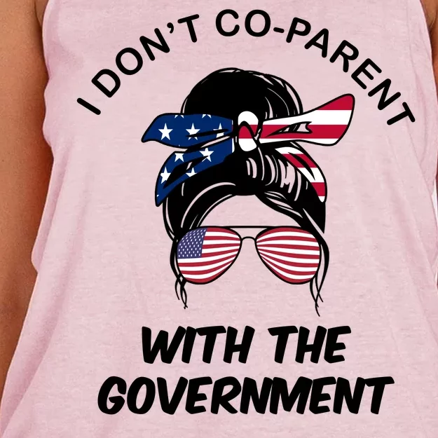 I Don't Co Parent With The Government Women's Knotted Racerback Tank