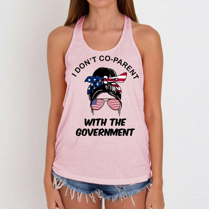 I Don't Co Parent With The Government Women's Knotted Racerback Tank