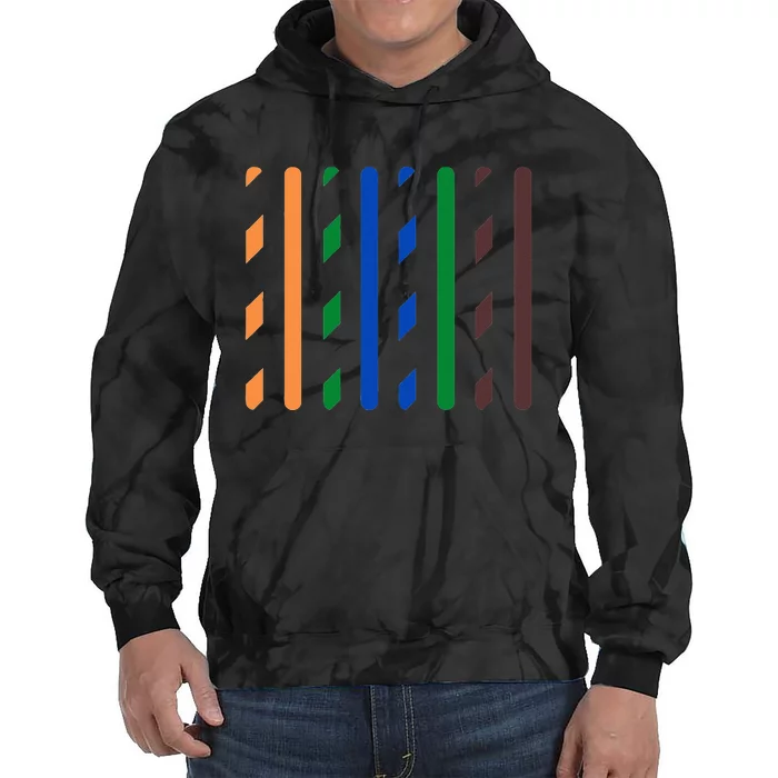 IT Data Cable RJ45 T568B Pinout Funny Data Technician Gift Tie Dye Hoodie