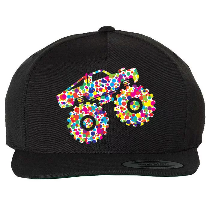 International Dot Day Monster Truck Make Your Mark Wool Snapback Cap