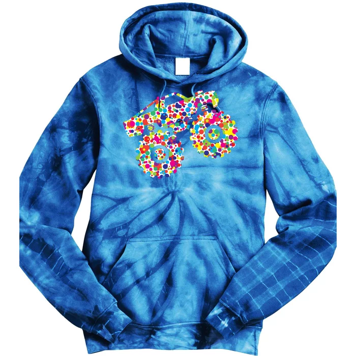 International Dot Day Monster Truck Make Your Mark Tie Dye Hoodie