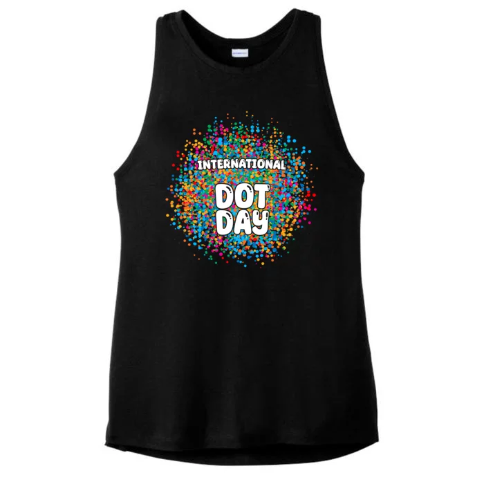 International Dot Day Ladies Tri-Blend Wicking Tank