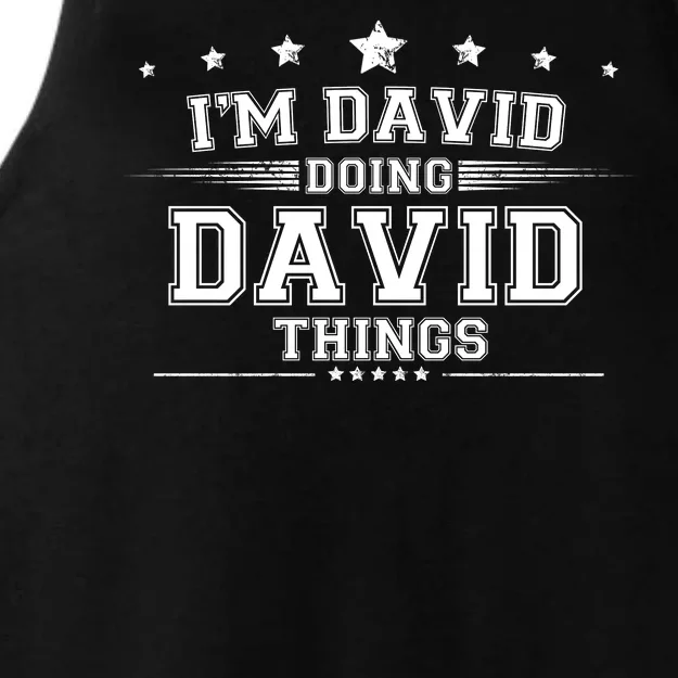 Im David Doing David Things Ladies Tri-Blend Wicking Tank