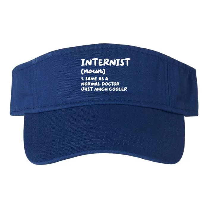 Internist Definition Doctor Internal Medicine Gift Valucap Bio-Washed Visor