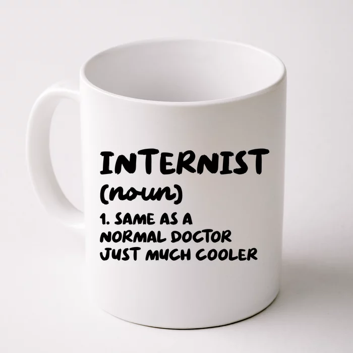 Internist Definition Doctor Internal Medicine Gift Front & Back Coffee Mug