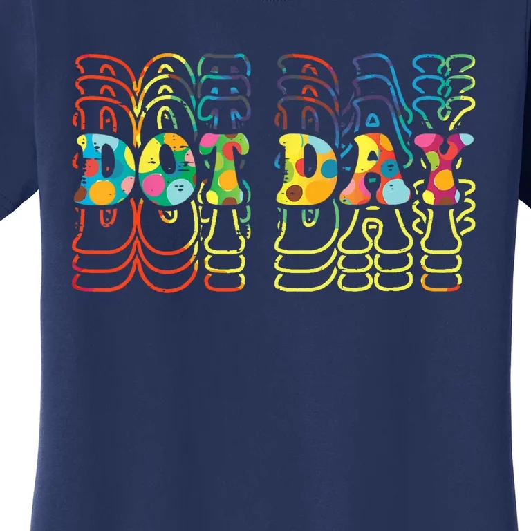 International Dot Day Retro Groovy Boy Girl Women's T-Shirt