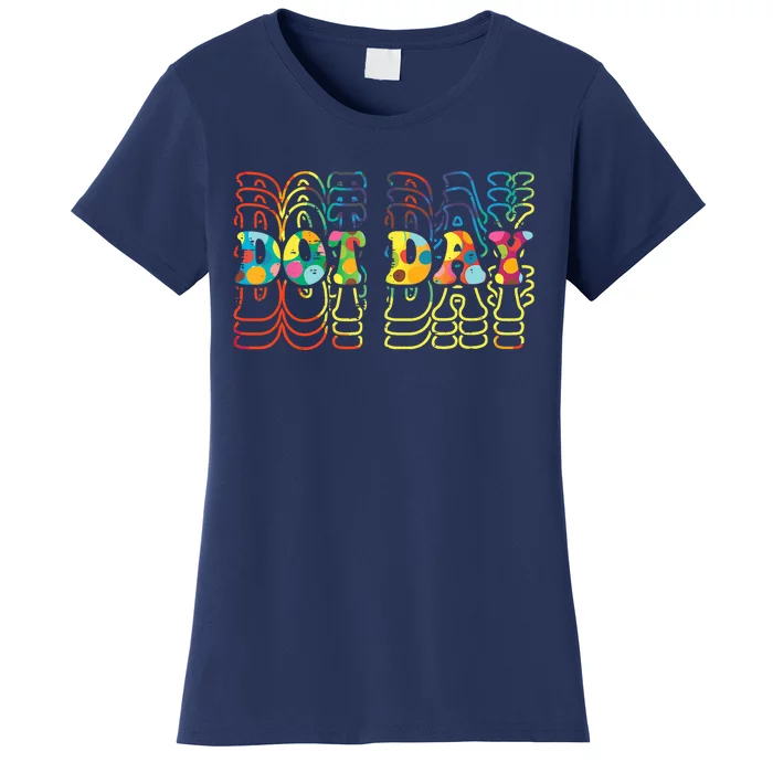 International Dot Day Retro Groovy Boy Girl Women's T-Shirt