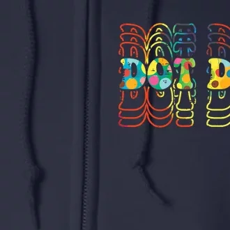 International Dot Day Retro Groovy Boy Girl Full Zip Hoodie