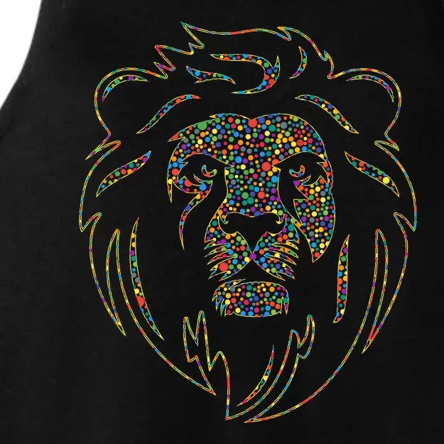 International Dot Day Colorful Dot Lion Ladies Tri-Blend Wicking Tank