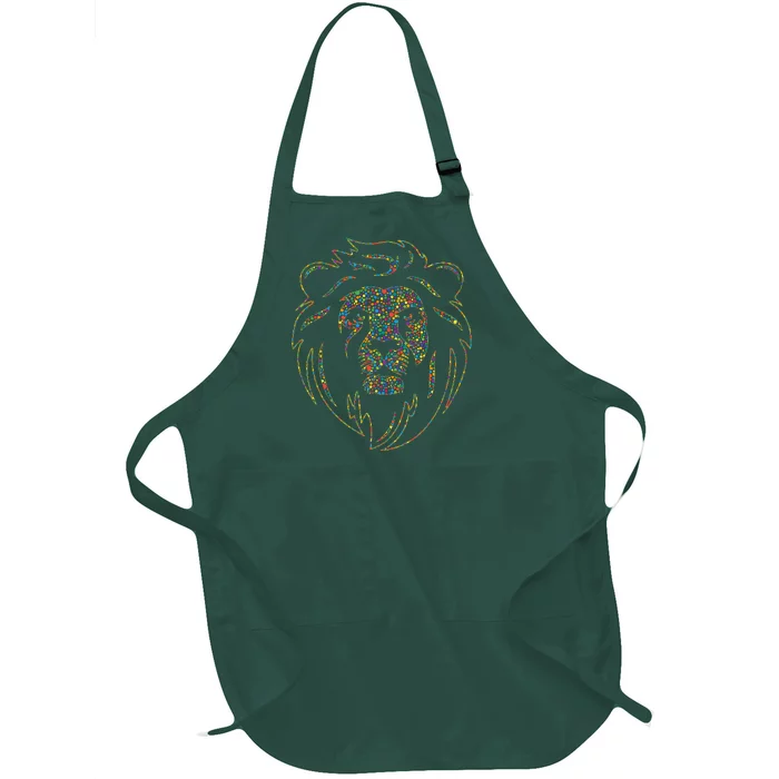 International Dot Day Colorful Dot Lion Full-Length Apron With Pocket