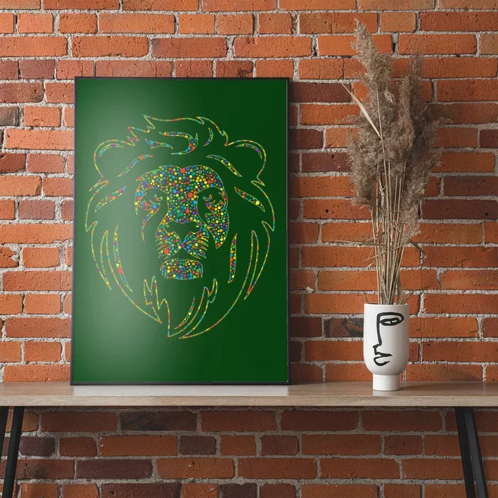 International Dot Day Colorful Dot Lion Poster