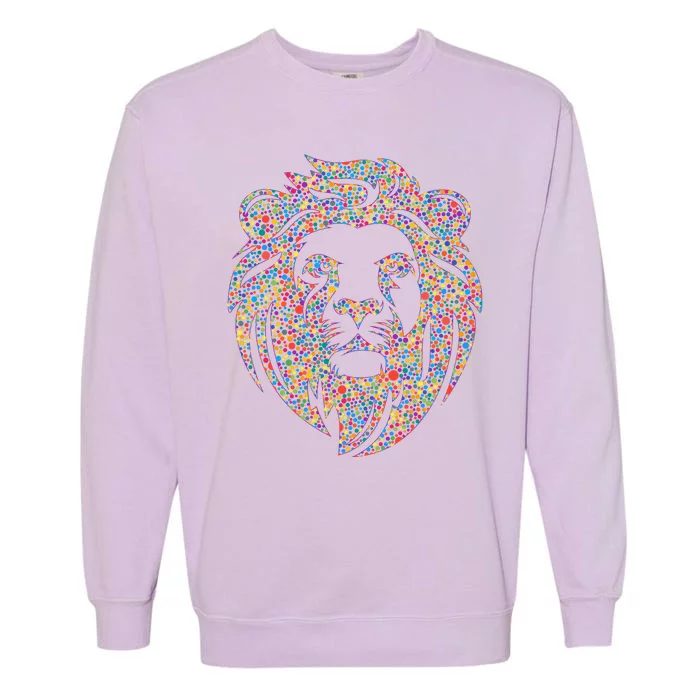 International Dot Day Colorful Dot Lion Garment-Dyed Sweatshirt