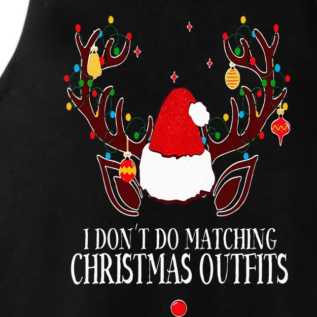 I Don't Do Matching Christmas Outfits But I Do Couples Xmas Ladies Tri-Blend Wicking Tank