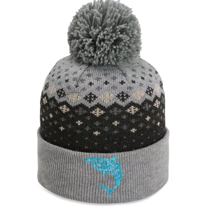 International Dot Day Teal Dot Shark The Baniff Cuffed Pom Beanie