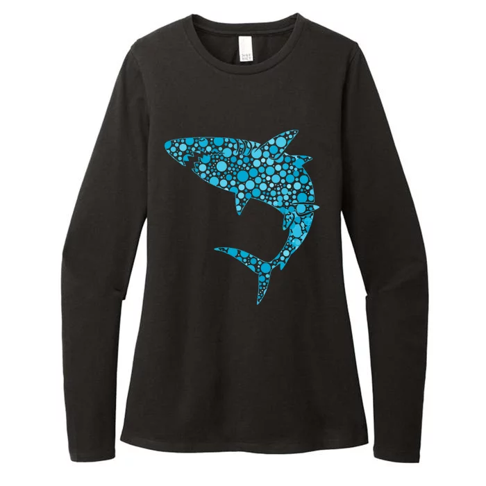 International Dot Day Teal Dot Shark Womens CVC Long Sleeve Shirt