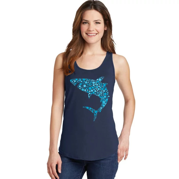 International Dot Day Teal Dot Shark Ladies Essential Tank