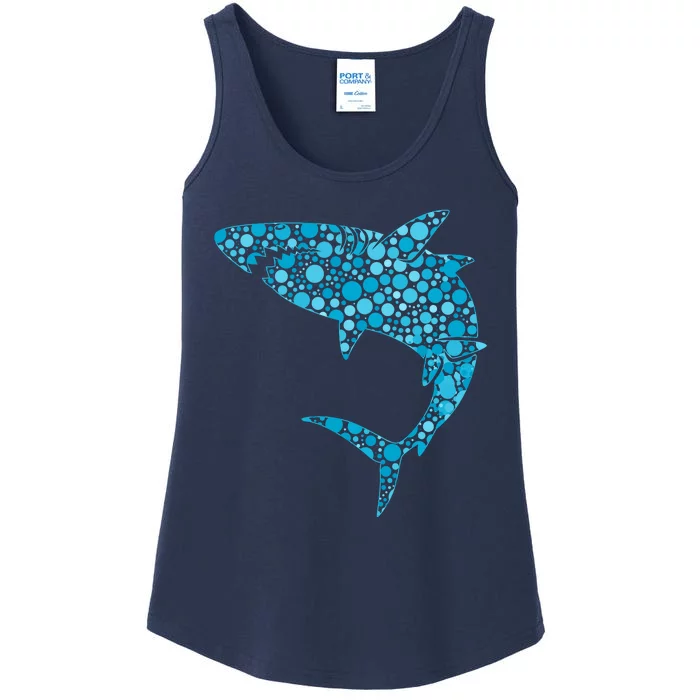 International Dot Day Teal Dot Shark Ladies Essential Tank