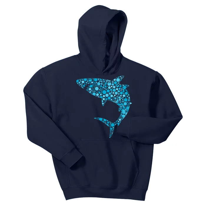 International Dot Day Teal Dot Shark Kids Hoodie