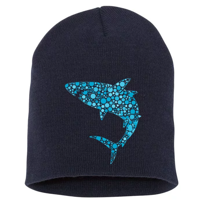 International Dot Day Teal Dot Shark Short Acrylic Beanie