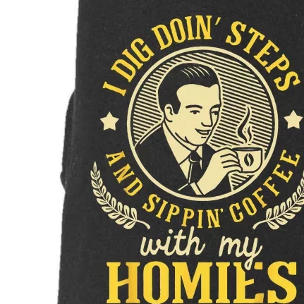 I Dig Doin Steps Sobriety Anniversary Sober AA NA Doggie 3-End Fleece Hoodie