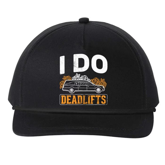 I Do Deadlifts Mortician Mortuary Funeral Director Snapback Five-Panel Rope Hat