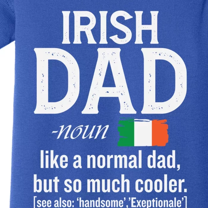 Irish Dad Definition Ireland St Patrick's Day Patriotic Fan Great Gift Baby Bodysuit