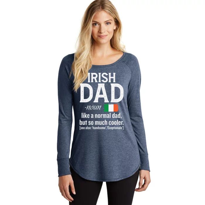 Irish Dad Definition Ireland St Patrick's Day Patriotic Fan Great Gift Women's Perfect Tri Tunic Long Sleeve Shirt