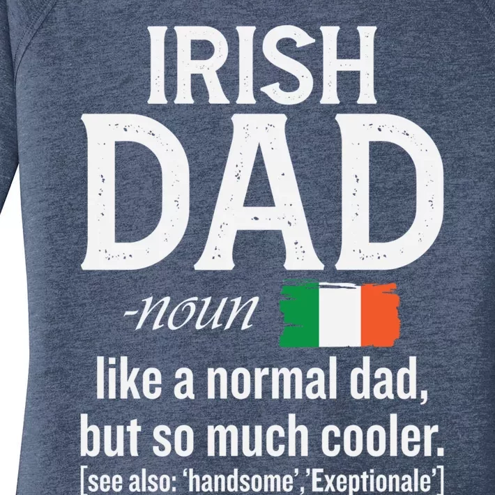 Irish Dad Definition Ireland St Patrick's Day Patriotic Fan Great Gift Women's Perfect Tri Tunic Long Sleeve Shirt