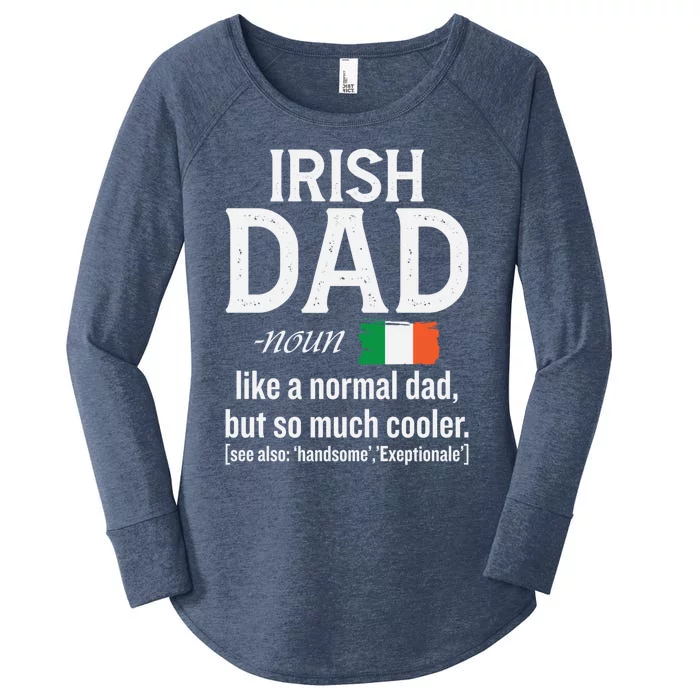 Irish Dad Definition Ireland St Patrick's Day Patriotic Fan Great Gift Women's Perfect Tri Tunic Long Sleeve Shirt