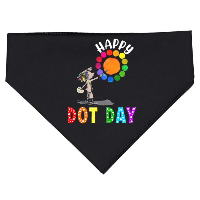 International Dot Day Colorful Polka Dot Happy Dot Day USA-Made Doggie Bandana