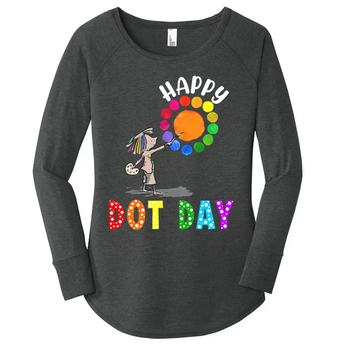 International Dot Day Colorful Polka Dot Happy Dot Day Women's Perfect Tri Tunic Long Sleeve Shirt