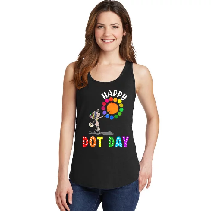 International Dot Day Colorful Polka Dot Happy Dot Day Ladies Essential Tank