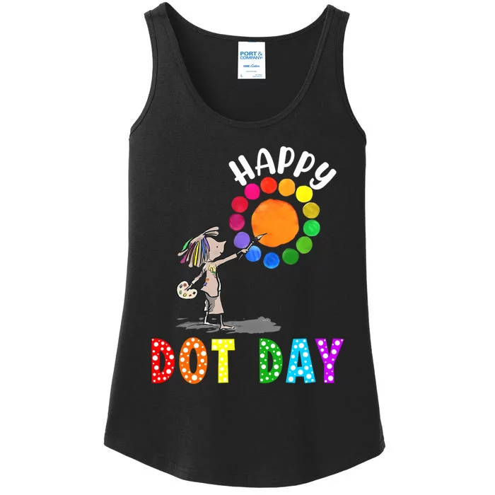 International Dot Day Colorful Polka Dot Happy Dot Day Ladies Essential Tank