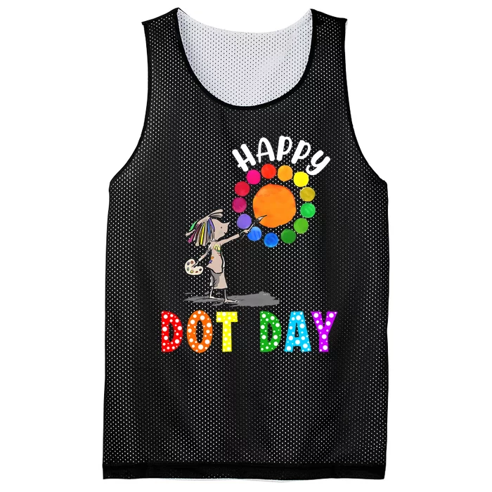 International Dot Day Colorful Polka Dot Happy Dot Day Mesh Reversible Basketball Jersey Tank