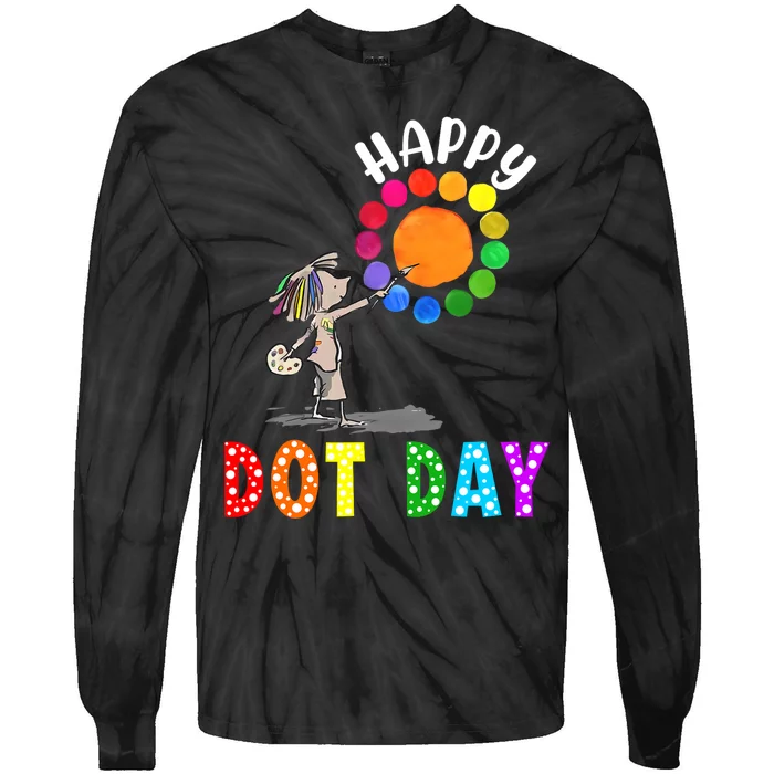 International Dot Day Colorful Polka Dot Happy Dot Day Tie-Dye Long Sleeve Shirt