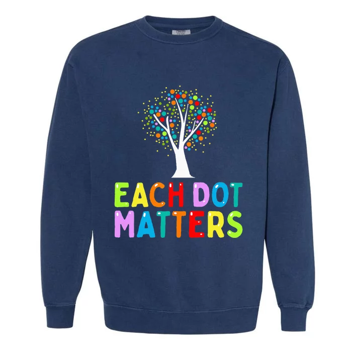 International Dot Day Each Dot Matters Unity Tree Polka Dot Garment-Dyed Sweatshirt