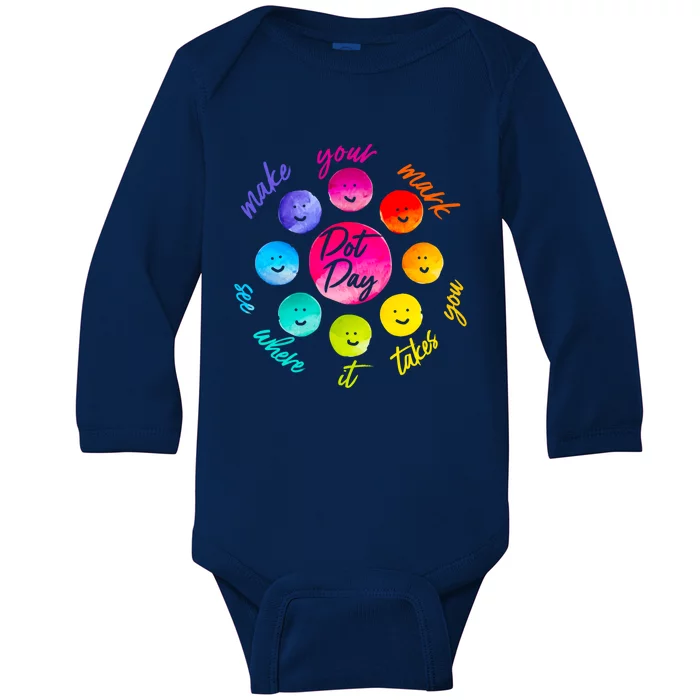 International Dot Day Make Your Mark See Where It Takes You Gift Baby Long Sleeve Bodysuit