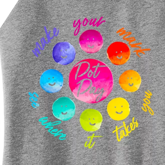 International Dot Day Make Your Mark See Where It Takes You Gift Women’s Perfect Tri Rocker Tank