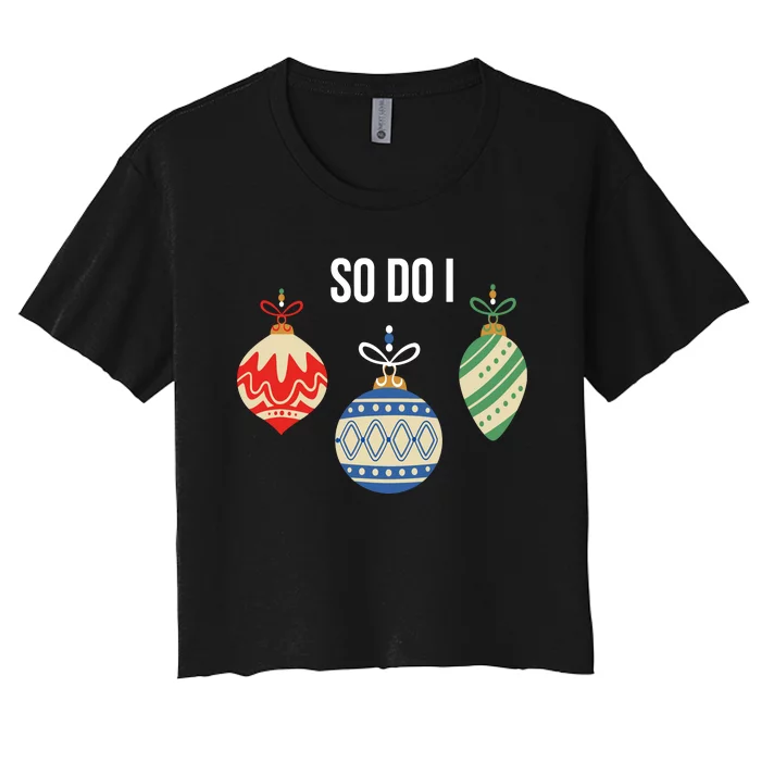 I DonT Do Matching Christmas Outfits So I Do Family Pajamas Women's Crop Top Tee