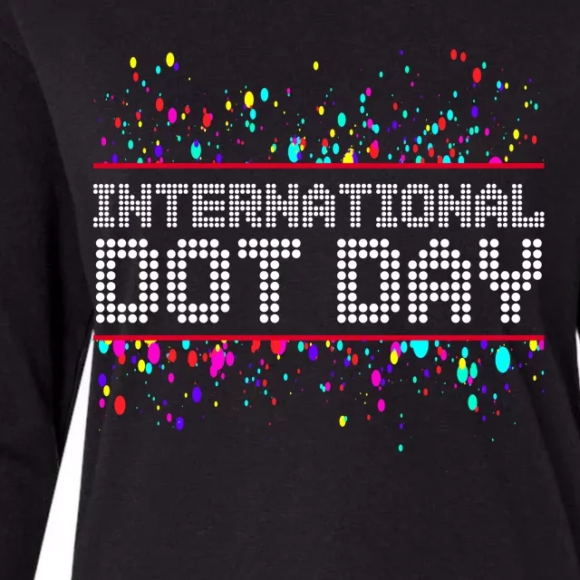 International Dot Day Dotted Logo Womens Cotton Relaxed Long Sleeve T-Shirt