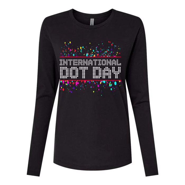 International Dot Day Dotted Logo Womens Cotton Relaxed Long Sleeve T-Shirt