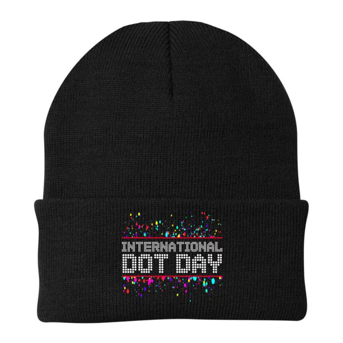 International Dot Day Dotted Logo Knit Cap Winter Beanie