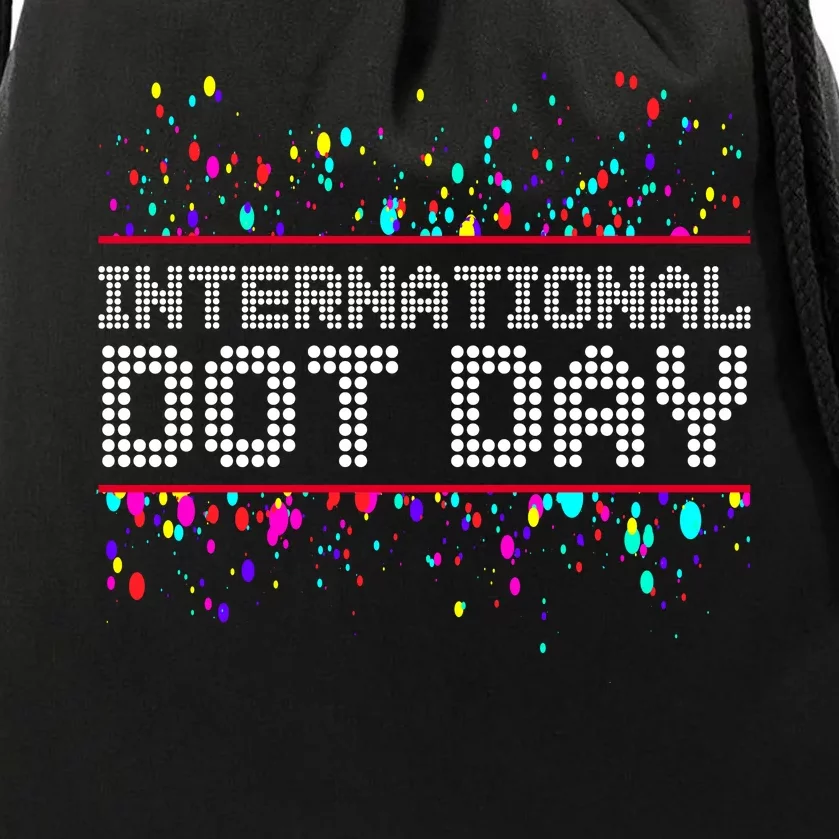 International Dot Day Dotted Logo Drawstring Bag